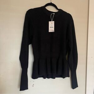 NWT NA KD Black Peplum Sweater